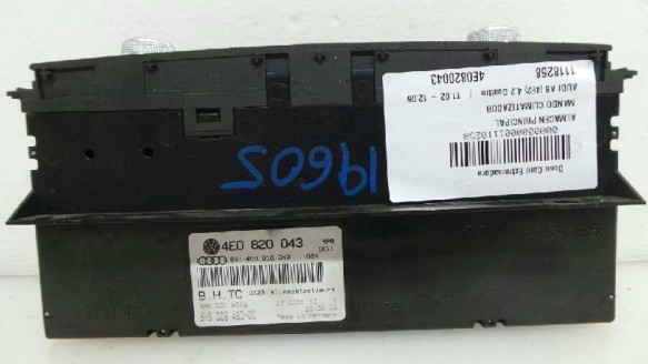 Recambio de mando climatizador para audi a8 (4e2) 2002-2010 4.2 quattro referencia OEM IAM 4E0820043 4E0820043 