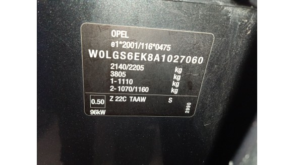 opel insignia a (g09) 2008-2017 del año 2009