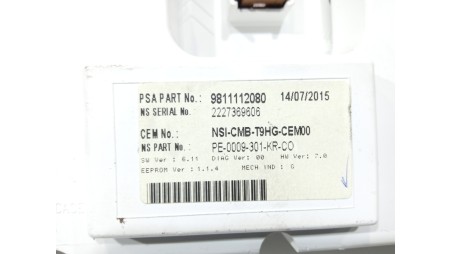 Recambio de cuadro instrumentos para peugeot 308 2013- tech edition referencia OEM IAM 1612913980 9811112080 9811112080