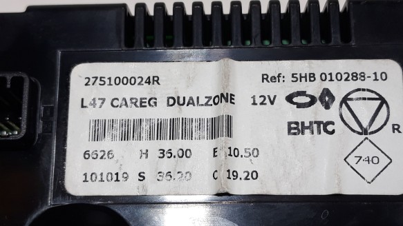 Recambio de mando climatizador para renault latitude 2010-2014 privilege referencia OEM IAM 275100024R 275100024R 