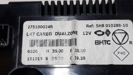 Recambio de mando climatizador para renault latitude 2010-2014 privilege referencia OEM IAM 275100024R 275100024R 