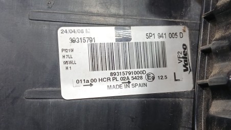 Recambio de faro izquierdo para seat altea (5p1) 2004- 1.9 tdi referencia OEM IAM 5P1941005E 5P1941005D 