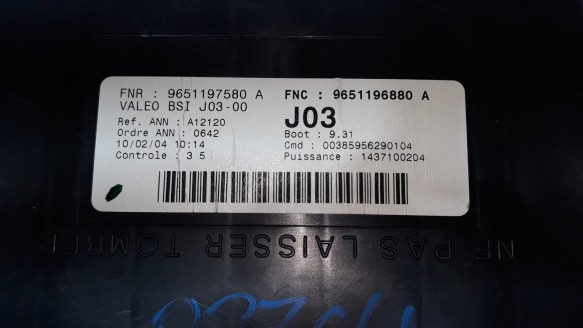 Recambio de caja reles / fusibles para peugeot 307 break / sw (s1) 2002-2005 sw referencia OEM IAM 9651196880 9651196880 