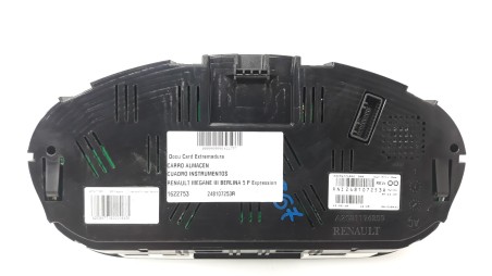 Recambio de cuadro instrumentos para renault megane iii berlina 5 p 2008-2016 expression referencia OEM IAM 248107253R 248107253