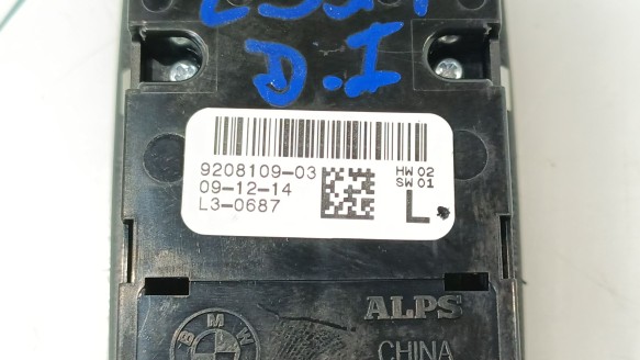 Recambio de mando elevalunas delantero izquierdo para bmw 1 (f20) 2011-2019 116 d referencia OEM IAM 61319208109 61319208109 