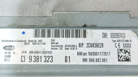 Recambio de sistema audio / radio cd para bmw 1 (f20) 2011-2019 116 d referencia OEM IAM 65129381323 65129381323 