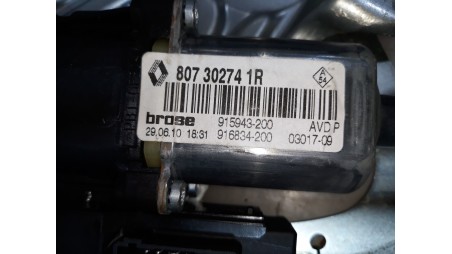Recambio de elevalunas delantero derecho para renault scenic iii 2009-2016 family edition referencia OEM IAM 807302741R 80730274
