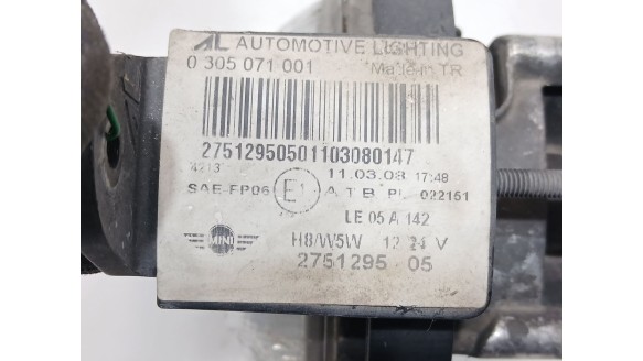 Recambio de faro antiniebla derecho para mini mini clubman (r55) 2006-2015 cooper referencia OEM IAM 63172751295 63172751295 