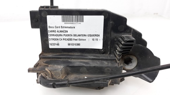 Recambio de cerradura puerta delantera izquierda para citroën c4 picasso 2013- feel edition referencia OEM IAM 9810310380 981031