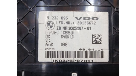 Recambio de cuadro instrumentos para bmw 3 (f30, f80) 2011-2018 318 d referencia OEM IAM 62105A03A09  
