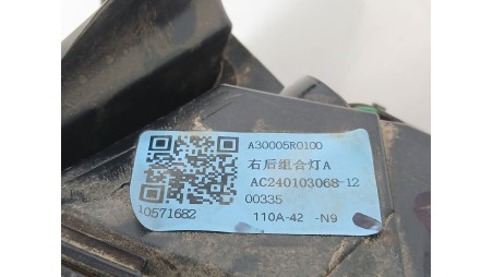 Recambio de piloto trasero derecho para mg mg zs suv (azs1) 2017- 1.5 vti referencia OEM IAM 10571682 10571682 