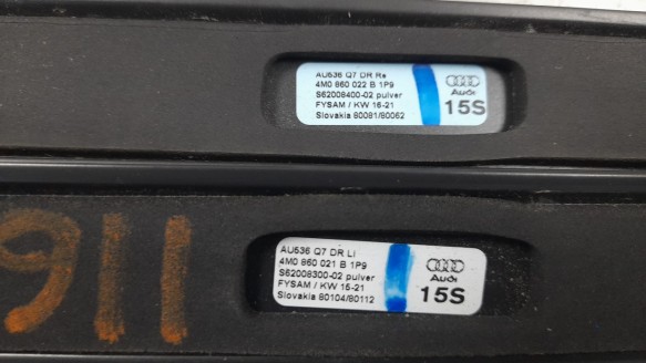 Recambio de barras techo para audi q7 4mg 2019- referencia OEM IAM 4M0860022B1P9 4M0860021B1P9 