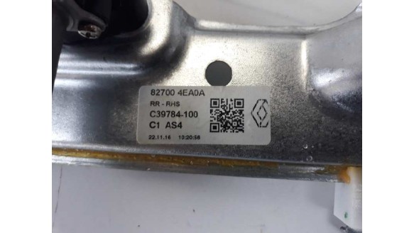 Recambio de elevalunas trasero derecho para renault kadjar 2015- zen referencia OEM IAM 827004EA0A  
