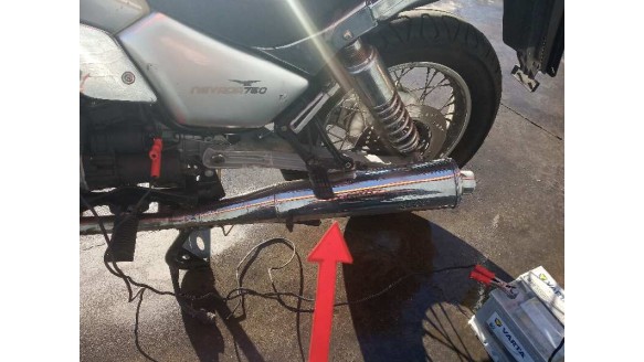 Recambio de tubo escape trasero para guzzi nevada 2005-2007 nevada 750 referencia OEM IAM GU31123060  