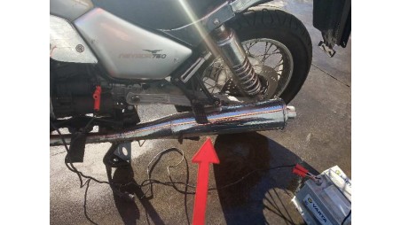 Recambio de tubo escape trasero para guzzi nevada 2005-2007 nevada 750 referencia OEM IAM GU31123060  