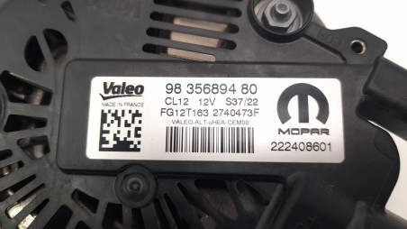 Recambio de alternador para opel corsa f 2019- 1.2 referencia OEM IAM 9835689480  