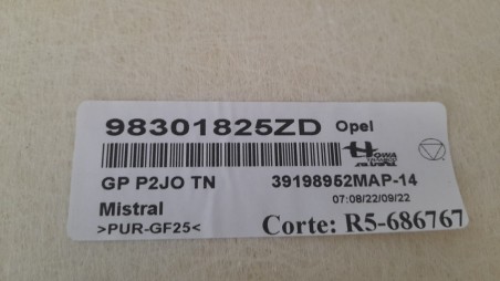 Recambio de techo interior para opel corsa f 2019- 1.2 referencia OEM IAM 98301825ZD  