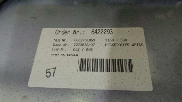 Recambio de aleron trasero para bmw serie 3 touring (f31) 2012-2016 318d xdrive referencia OEM IAM 51627263168 51627263168 