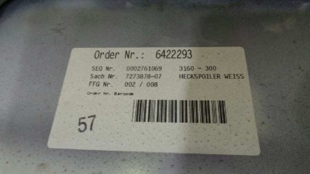 Recambio de aleron trasero para bmw serie 3 touring (f31) 2012-2016 318d xdrive referencia OEM IAM 51627263168 51627263168 