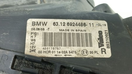 Recambio de faro derecho para bmw 1 (e87) 2003-2013 118 d referencia OEM IAM 63126924486 63126924486 89310921