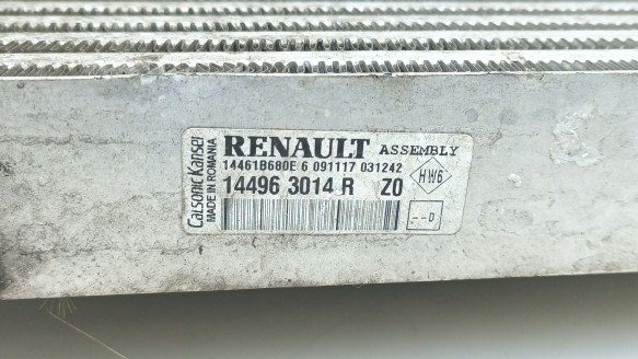 Recambio de intercooler para renault clio iv (bh_) 2012- 0.9 tce 90 referencia OEM IAM 144963014R 144963014R 