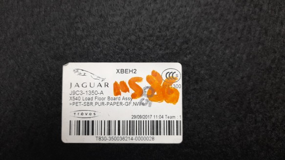 Recambio de alfombra maletero para jaguar xf 2007-2015 3.0 v6 24v cat referencia OEM IAM J9C31350A  