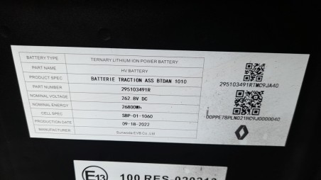 Recambio de bateria para dacia spring electric 2021- business referencia OEM IAM 295103491R  