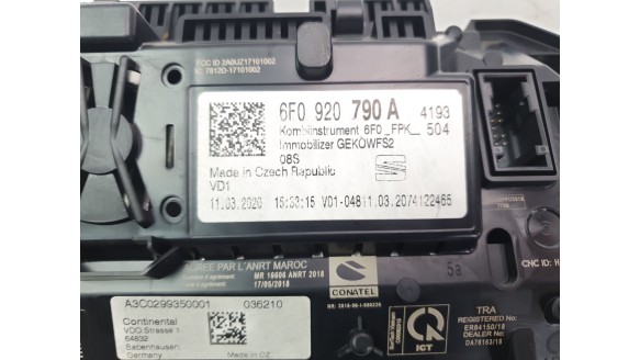 Recambio de cuadro instrumentos para seat arona (kj7, kjp) 2017- 1.6 tdi referencia OEM IAM 6F0920790A  