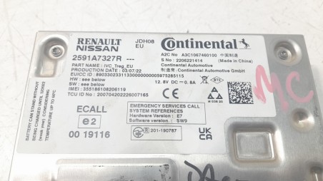 Recambio de sistema navegacion gps para dacia spring electric 2021- business referencia OEM IAM 2591A7327R  