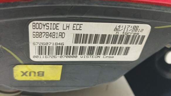Recambio de piloto trasero izquierdo para fiat freemont (345_) 2011- 2.0 jtd 4x4 referencia OEM IAM K68078481AD 68078481AD 