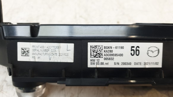 Recambio de mando climatizador para mazda 3 berlina (bp) 2019- evolution referencia OEM IAM BGKN61190  