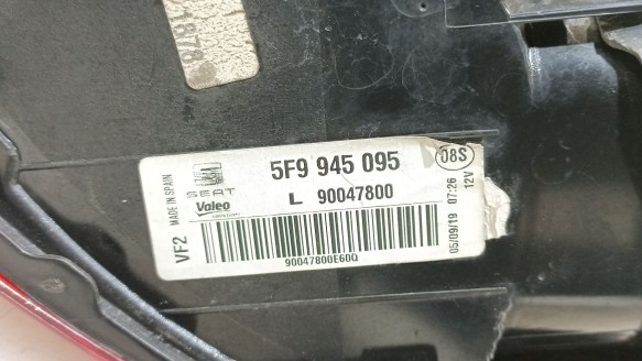 Recambio de piloto trasero izquierdo para seat leon (5f1) 2012-2021 1.5 tgi referencia OEM IAM 5F9945095 5F9945095 