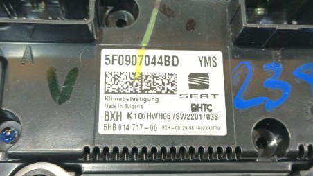 Recambio de mando climatizador para seat leon (5f1) 2012-2021 1.5 tgi referencia OEM IAM 5F0907044BDYMS 5F0907044BDYMS 