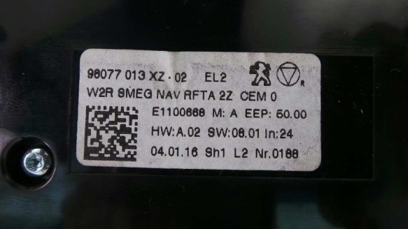 Recambio de mando climatizador para peugeot 508 2011-2018 allure referencia OEM IAM 98077013XZ 98077013XZ 
