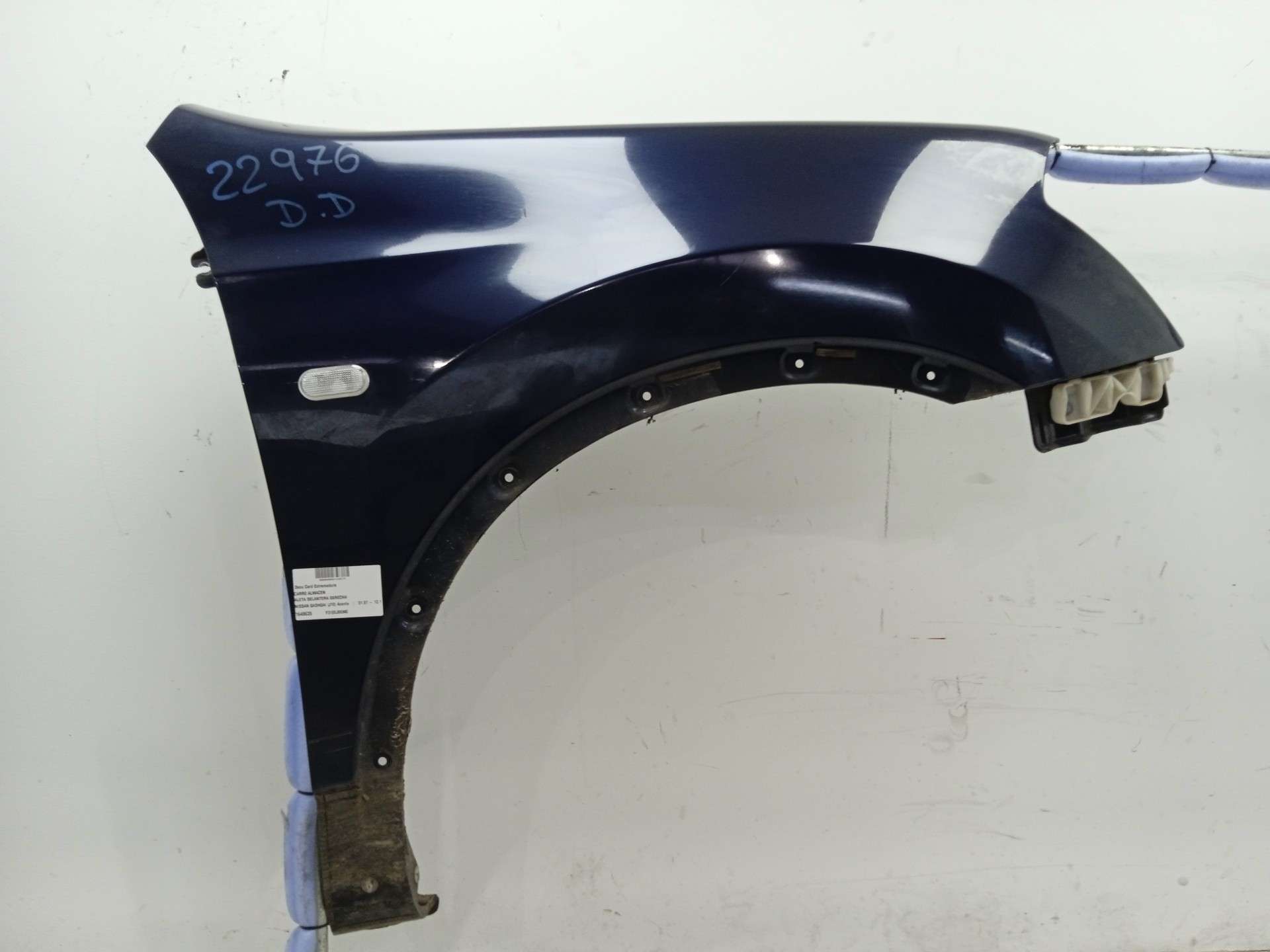 ALETA DELANTERA DERECHA NISSAN QASHQAI (J10) 2007-2014 (F3100JD0M0 1648635)