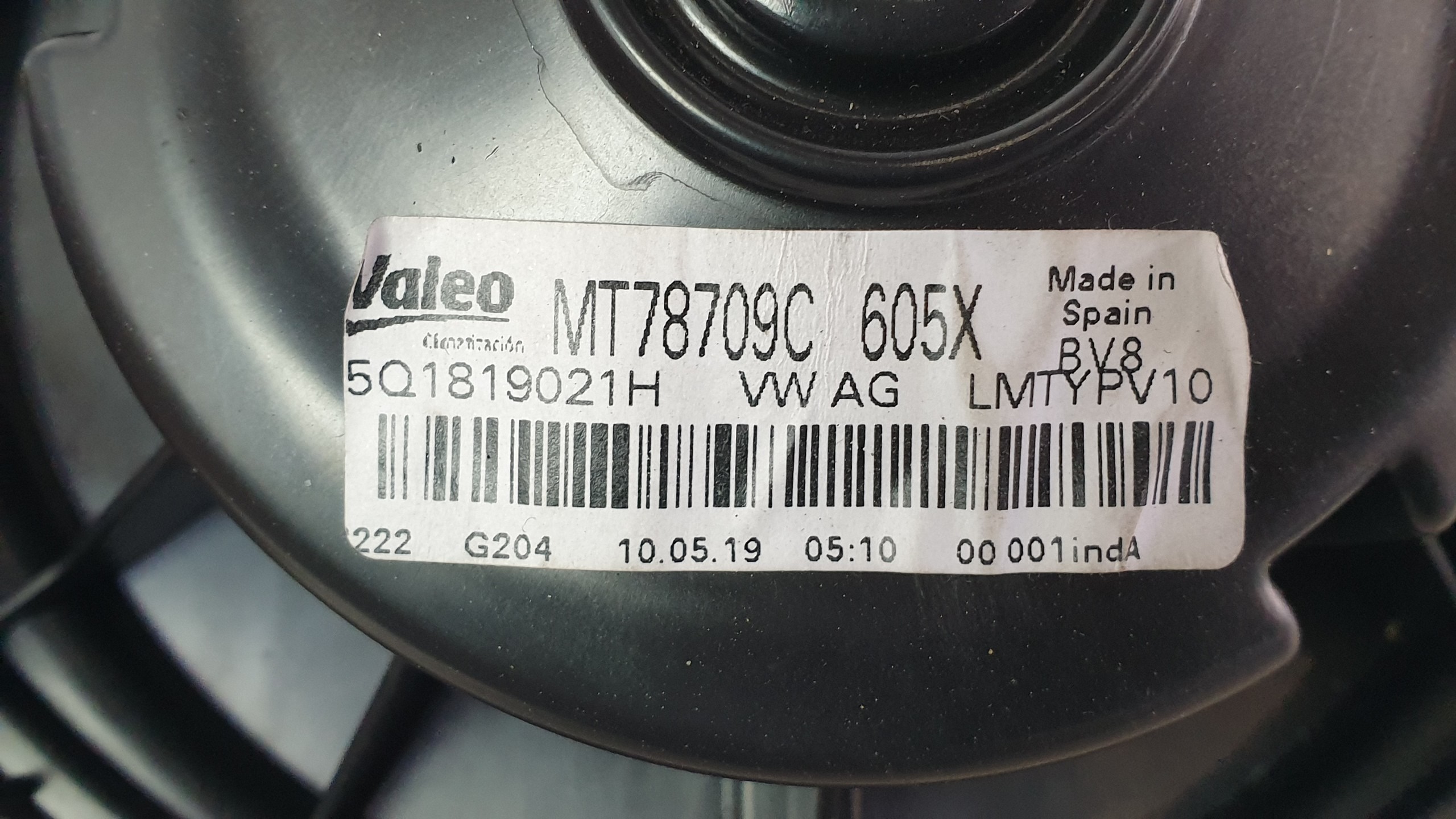 VENTILADOR CALEFACCION 5Q1819021H MT78709C 34197/VHF240037HQ