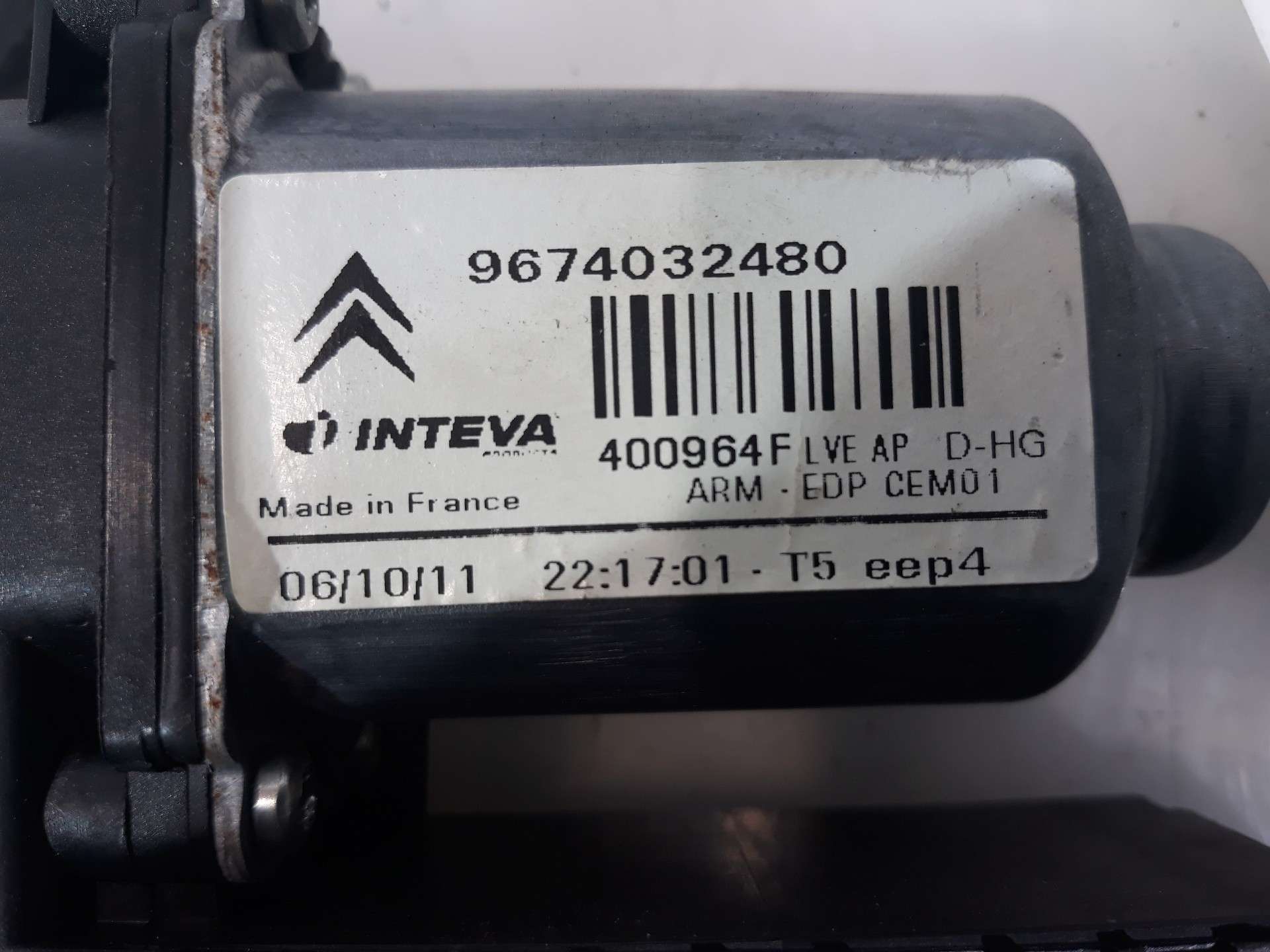 ELEVALUNAS DELANTERO DERECHO CITROËN C4 PICASSO 2007-2013 (9674032480 1369401)