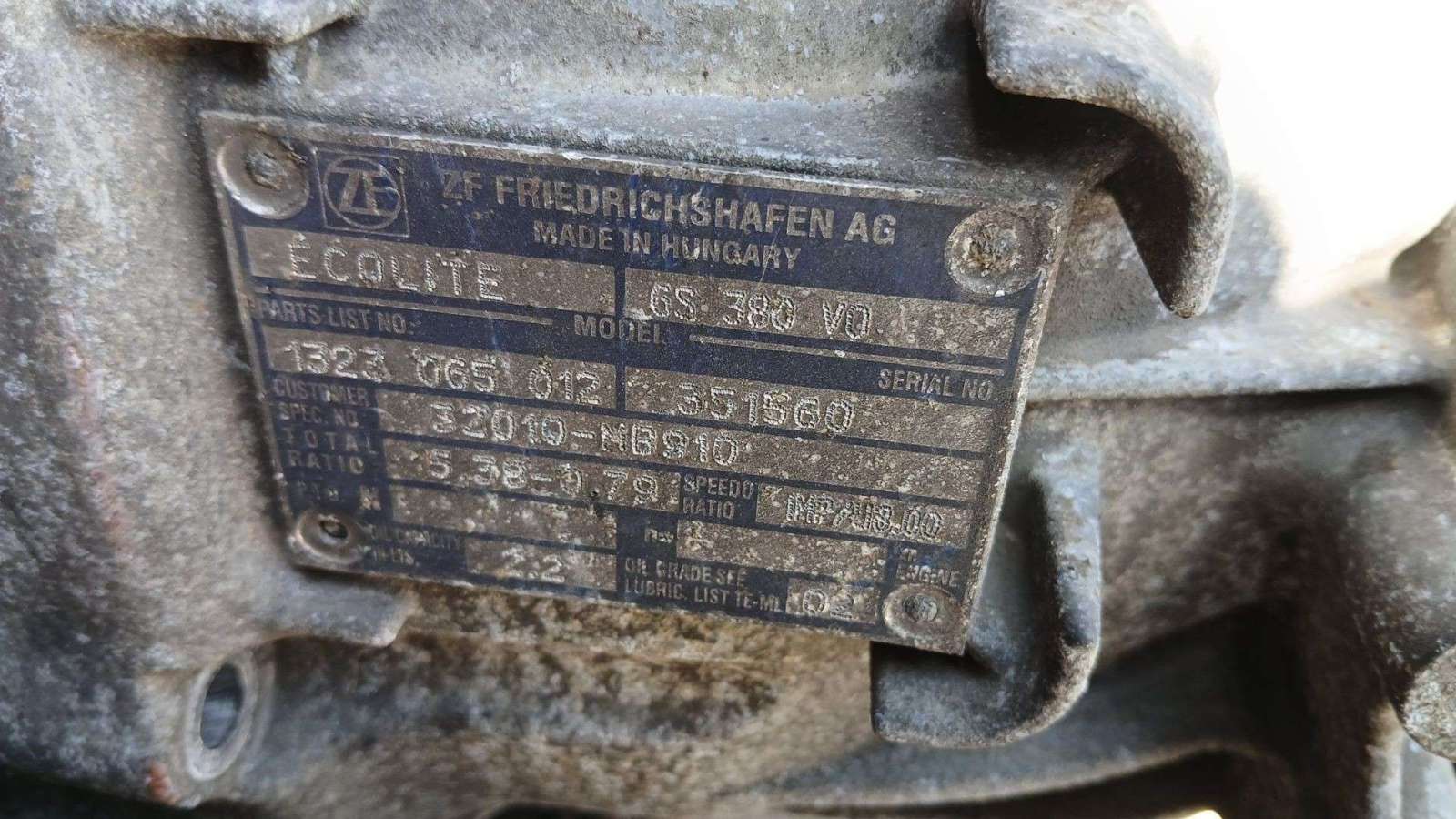 CAJA CAMBIOS RENAULT MAXITY - (7485129616 1703646)