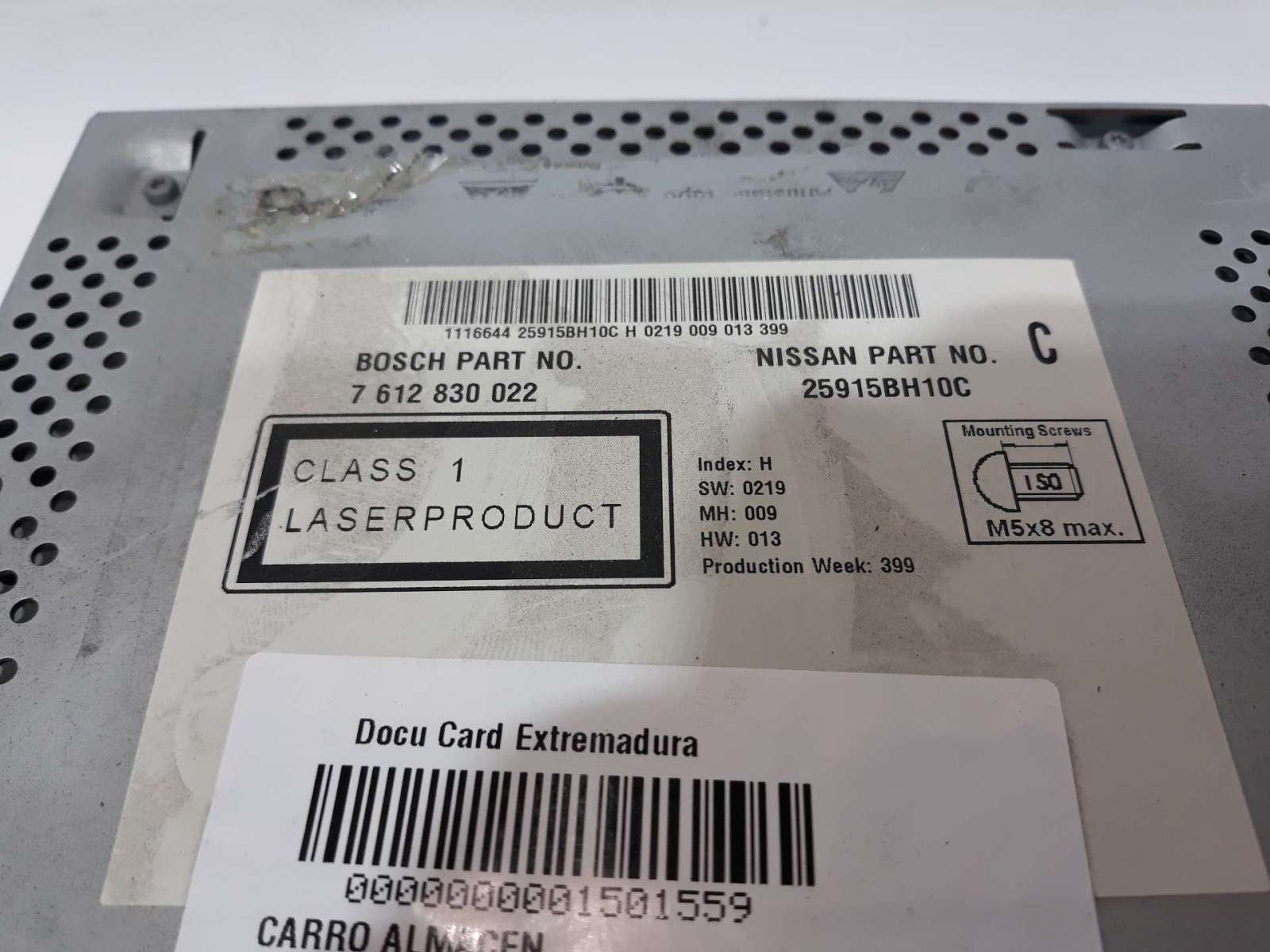 PANTALLA MULTIFUNCION NISSAN QASHQAI+2 (JJ10) 2008-2014 (25915BH10C 1501559)