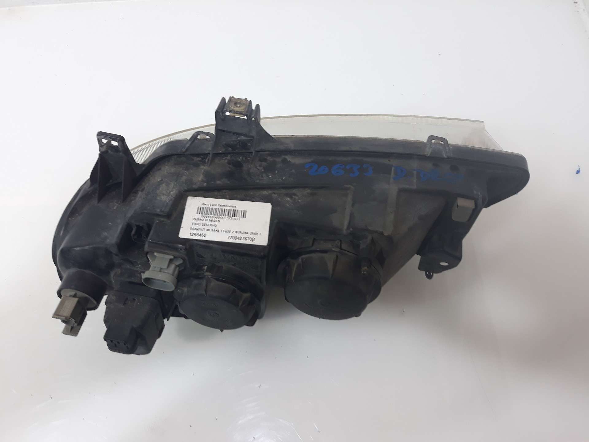 FARO DERECHO RENAULT MEGANE I FASE 2 BERLINA (BA0) 1999-2002 (7700427870G 1295460)