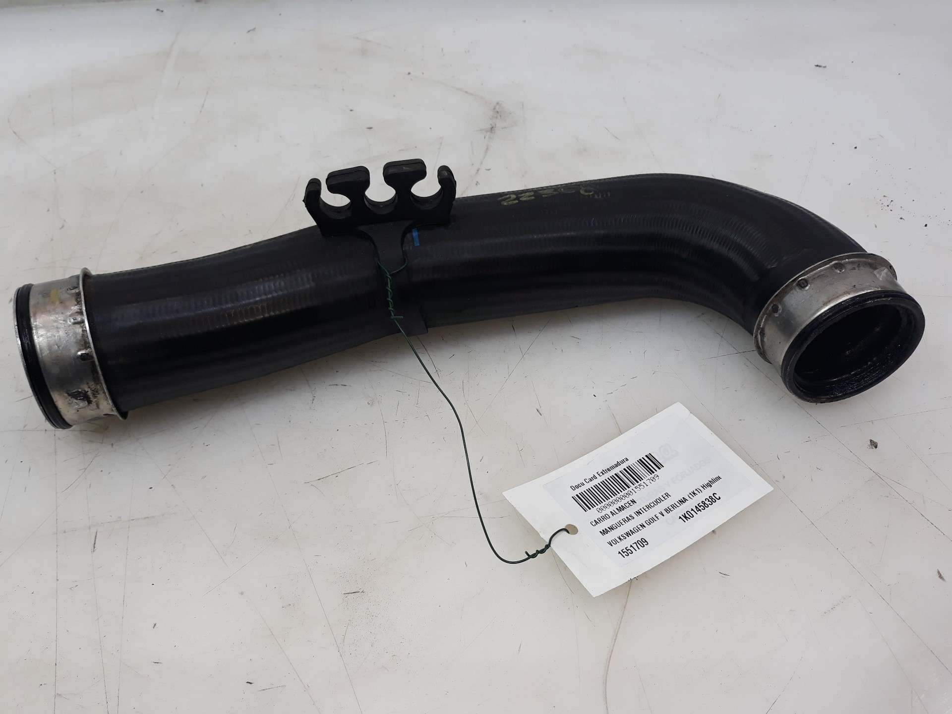 MANGUERAS INTERCOOLER VOLKSWAGEN GOLF V BERLINA (1K1) 2003-2008 (1K0145838C 1551709)