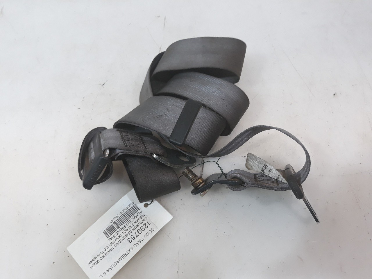 CINTURON SEGURIDAD TRASERO IZQUIERDO NISSAN PATROL (K/W160) 1980- (0416072 1299753)