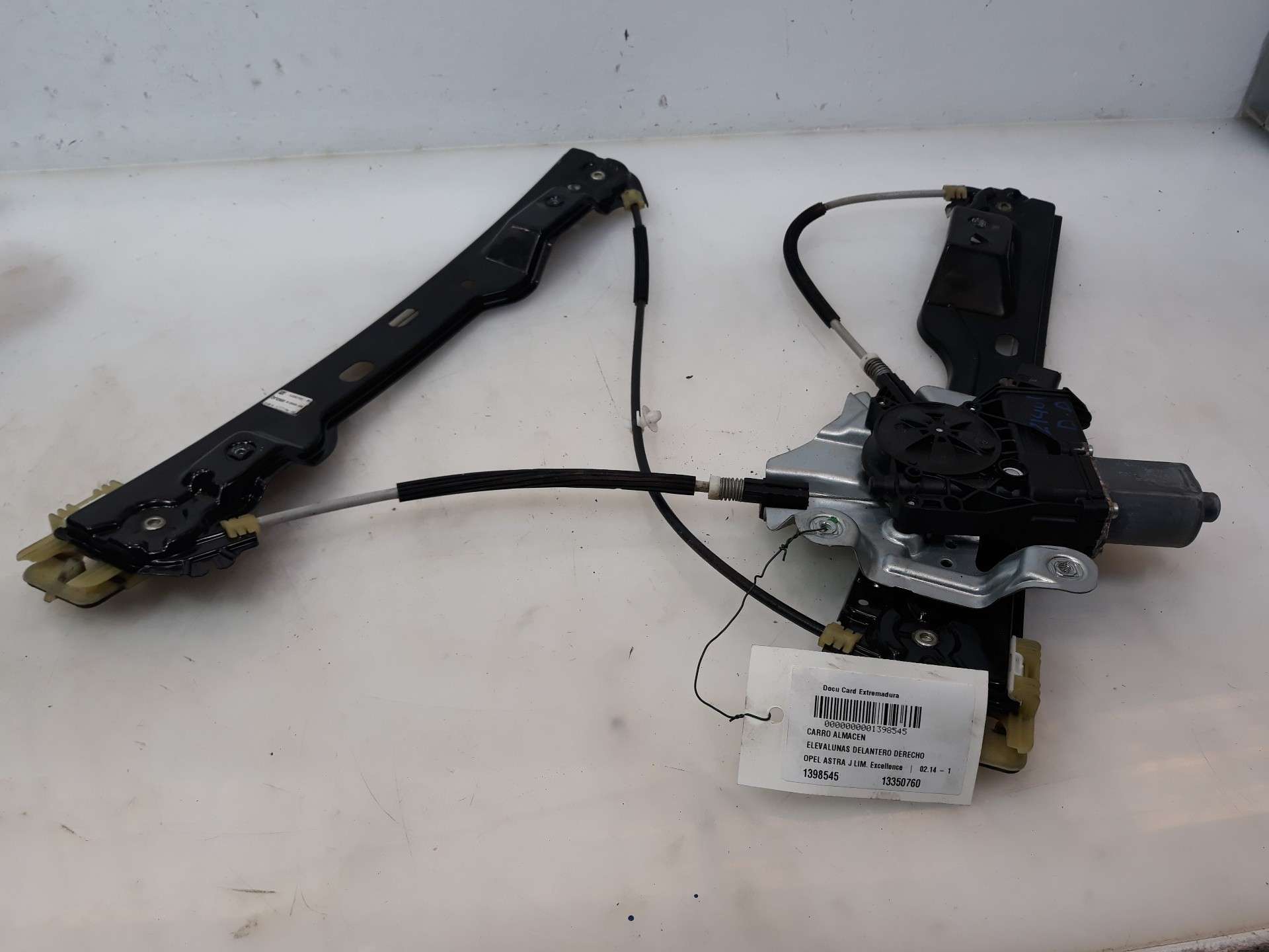 ELEVALUNAS DELANTERO DERECHO OPEL ASTRA J LIM. 2009-2015 (13350760 1398545)