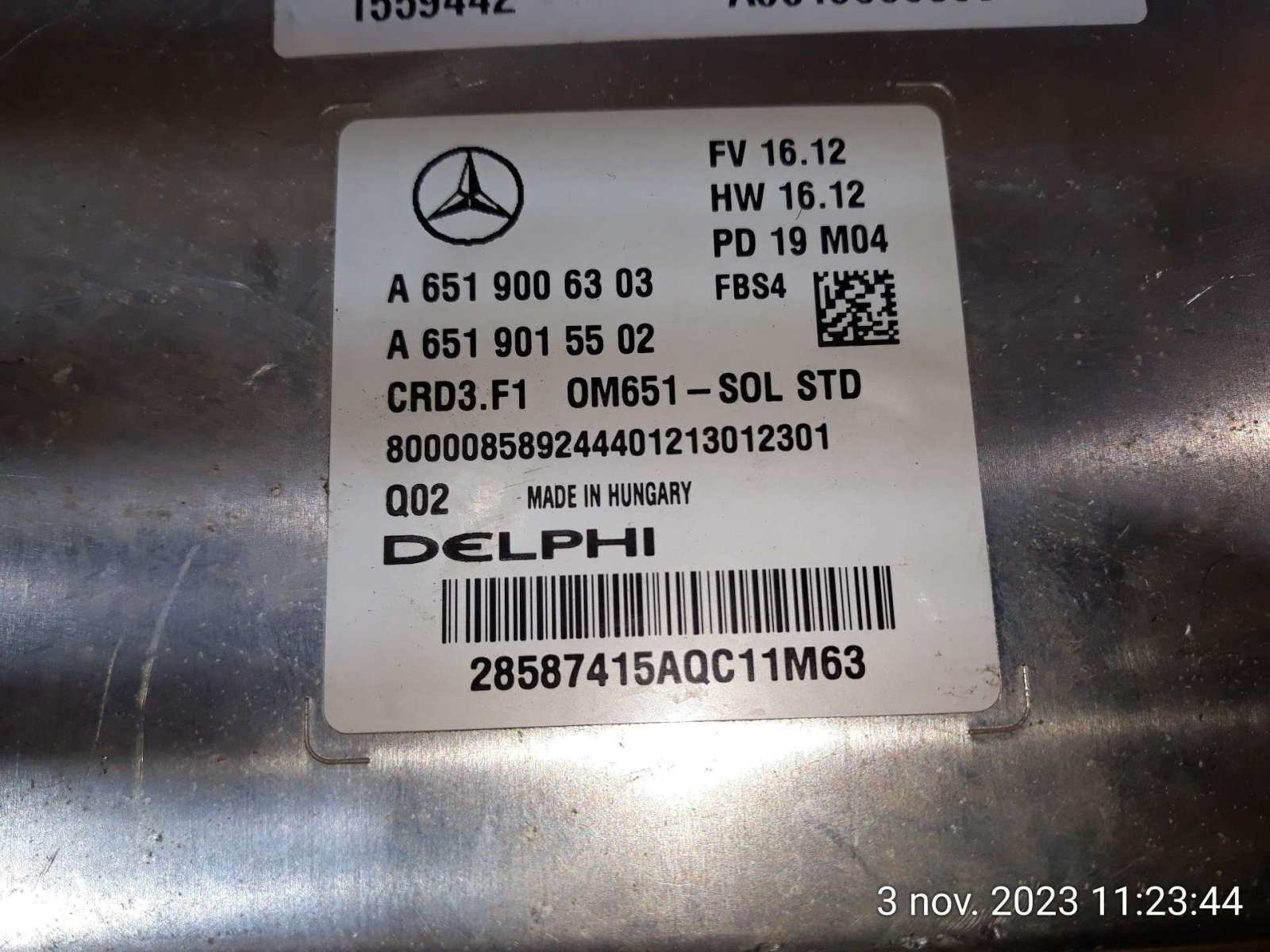 CENTRALITA MOTOR UCE MERCEDES-BENZ CLASE GLA (X156) 2013- (A6519006303 1559442)