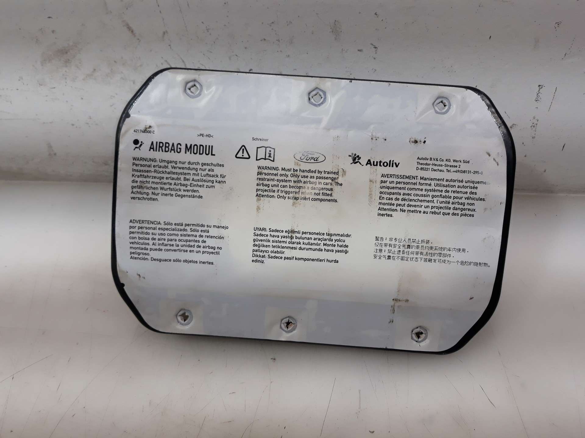 AIRBAG DELANTERO DERECHO FORD FOCUS LIM. 2014-2018 (BM51A044A74FB 1560788)