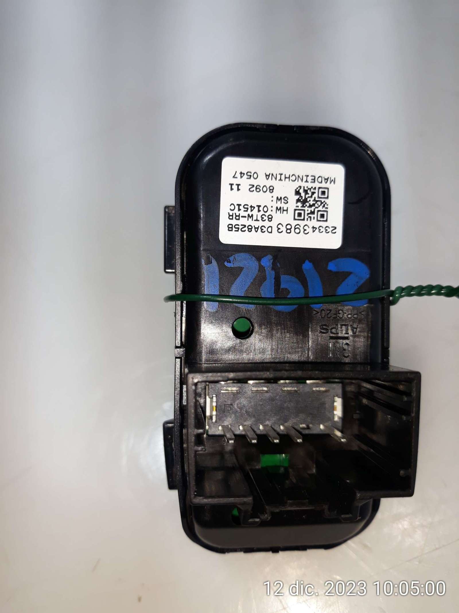 MANDO ELEVALUNAS TRASERO IZQUIERDO OPEL INSIGNIA GRAND SPORT 2017- (23343983 1565804)