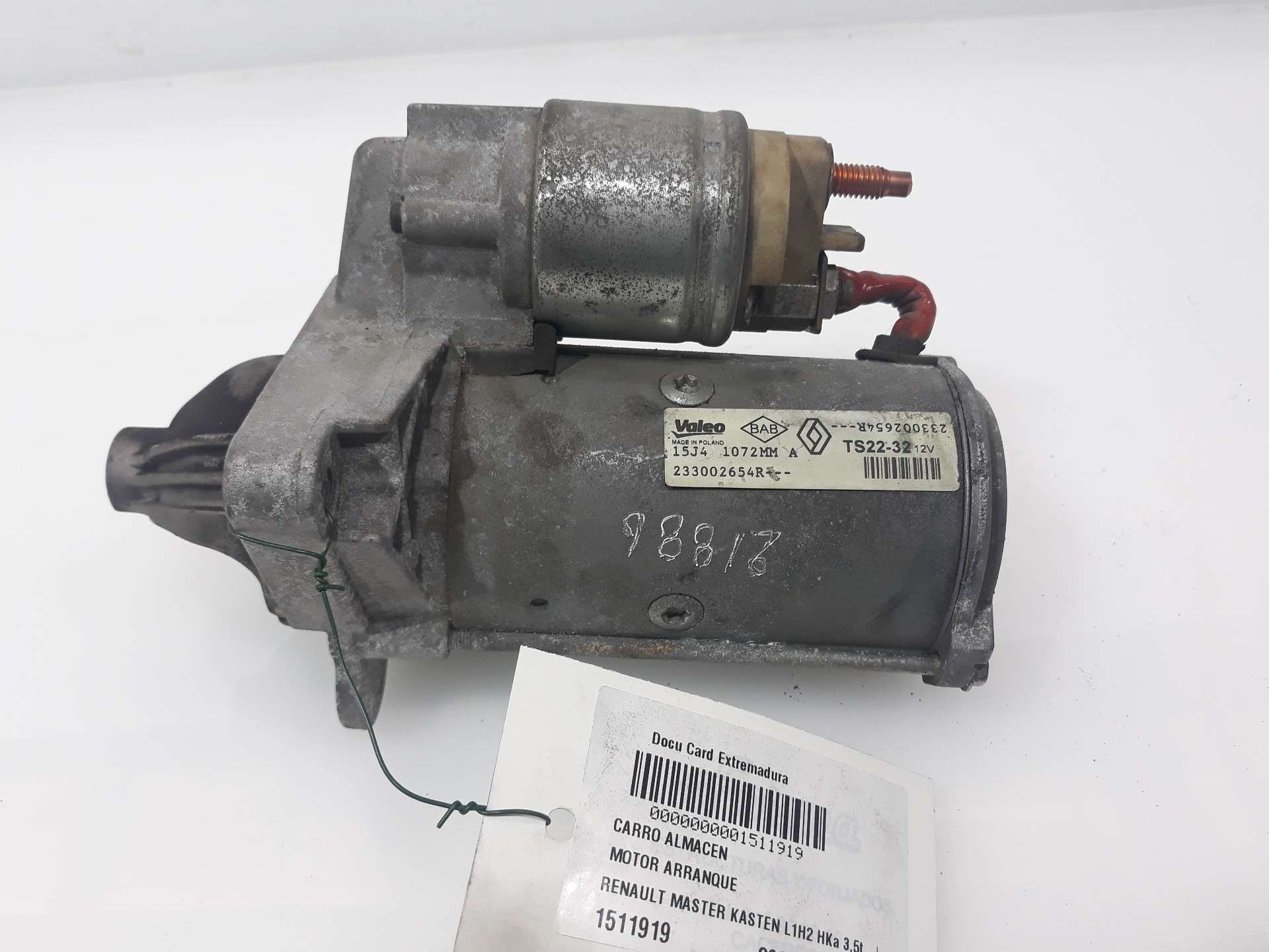 MOTOR ARRANQUE RENAULT MASTER KASTEN 2010- (233002654R 1511919)