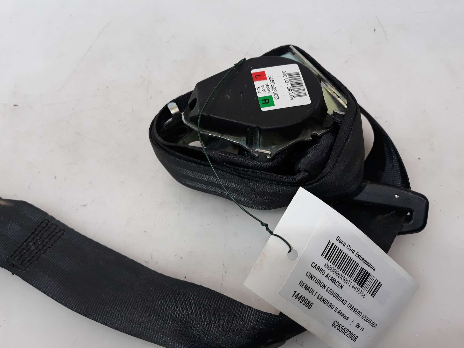 CINTURON SEGURIDAD TRASERO IZQUIERDO RENAULT SANDERO II 2014- (625552200B 1449986)