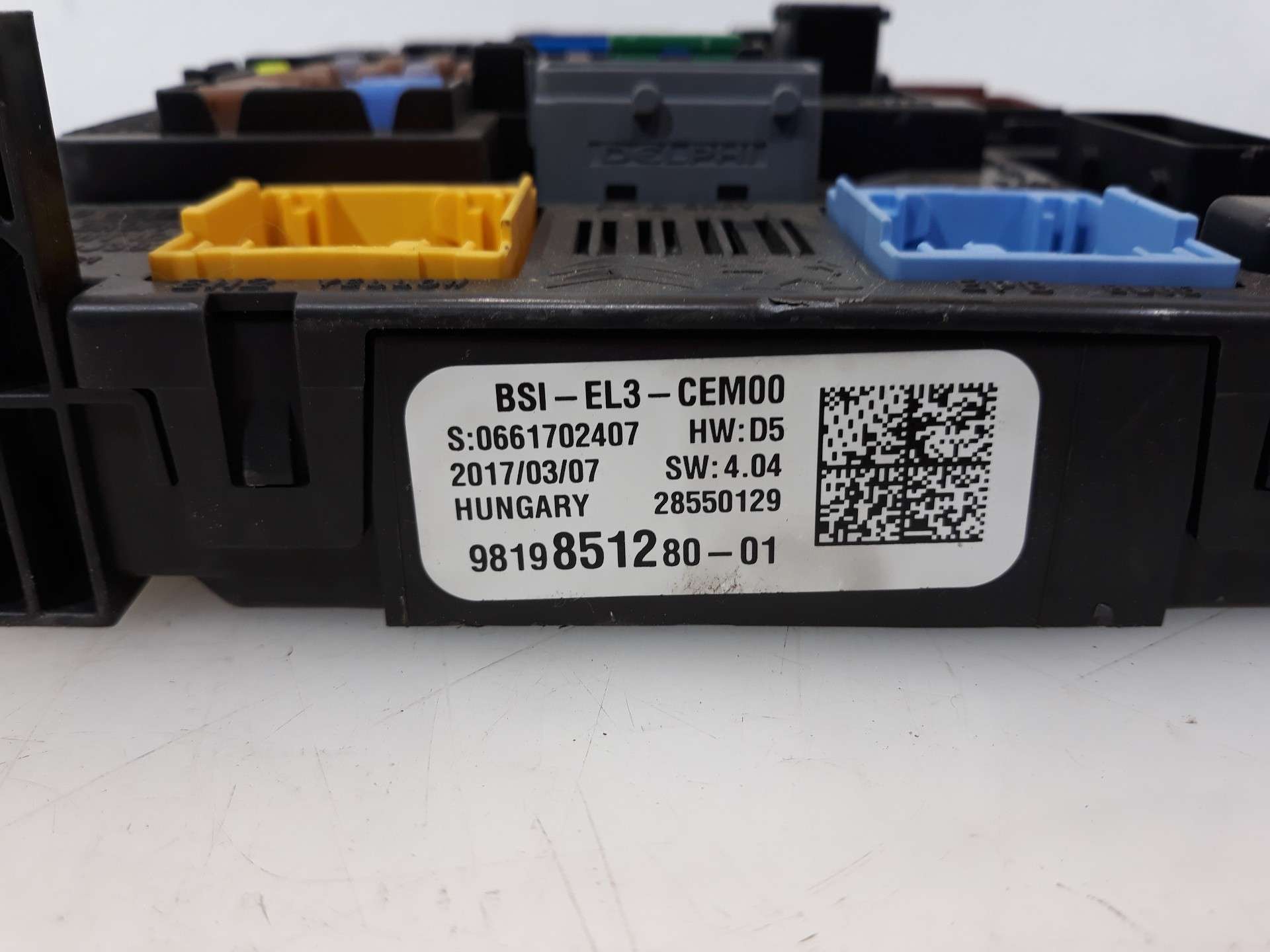 CAJA RELES / FUSIBLES CITROËN C3 2016- (9819851280 1449993)