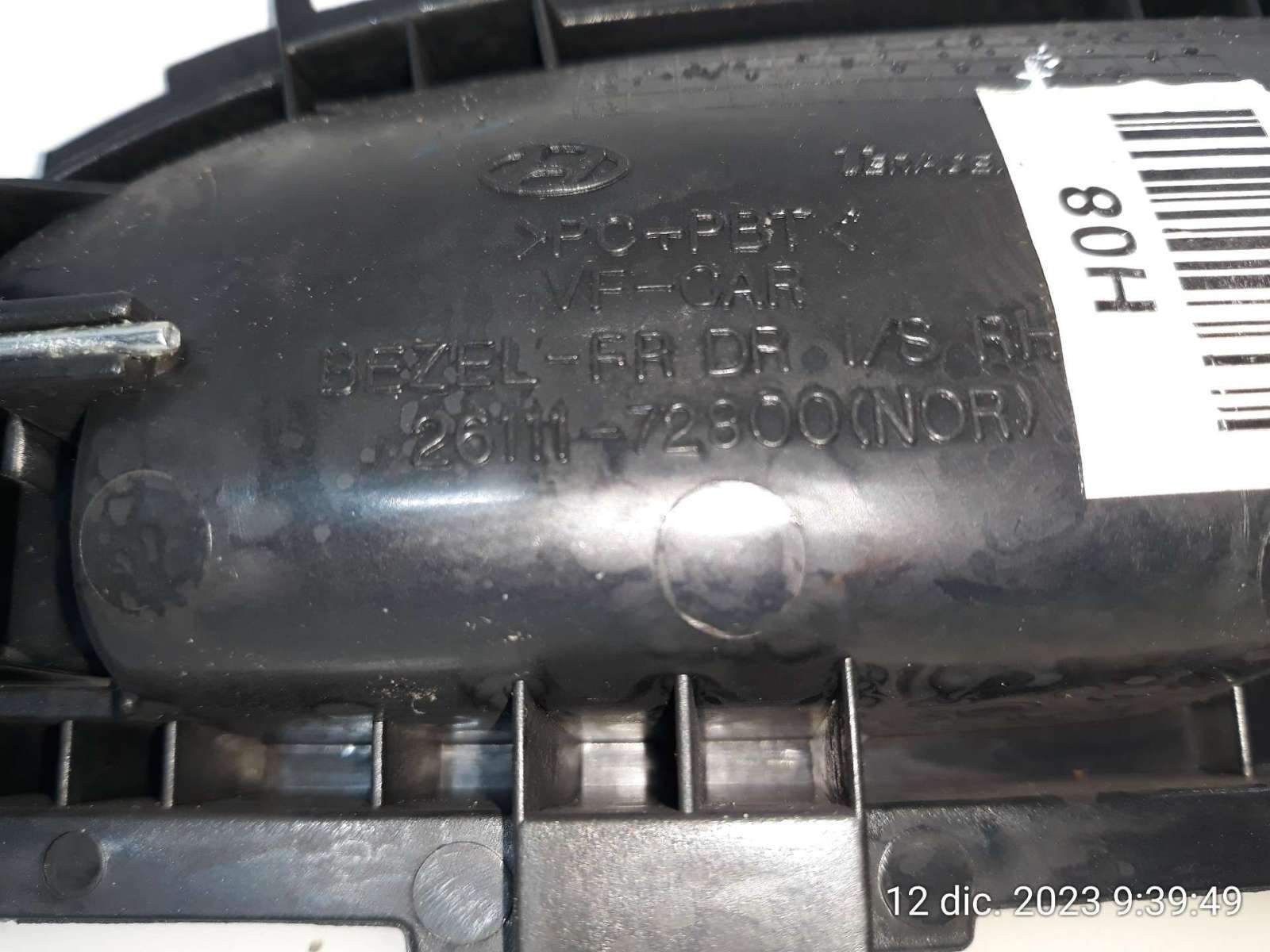 MANETA INTERIOR DELANTERA DERECHA HYUNDAI i40 I (VF) 2012-2019 (826203Z030RY 1568083)